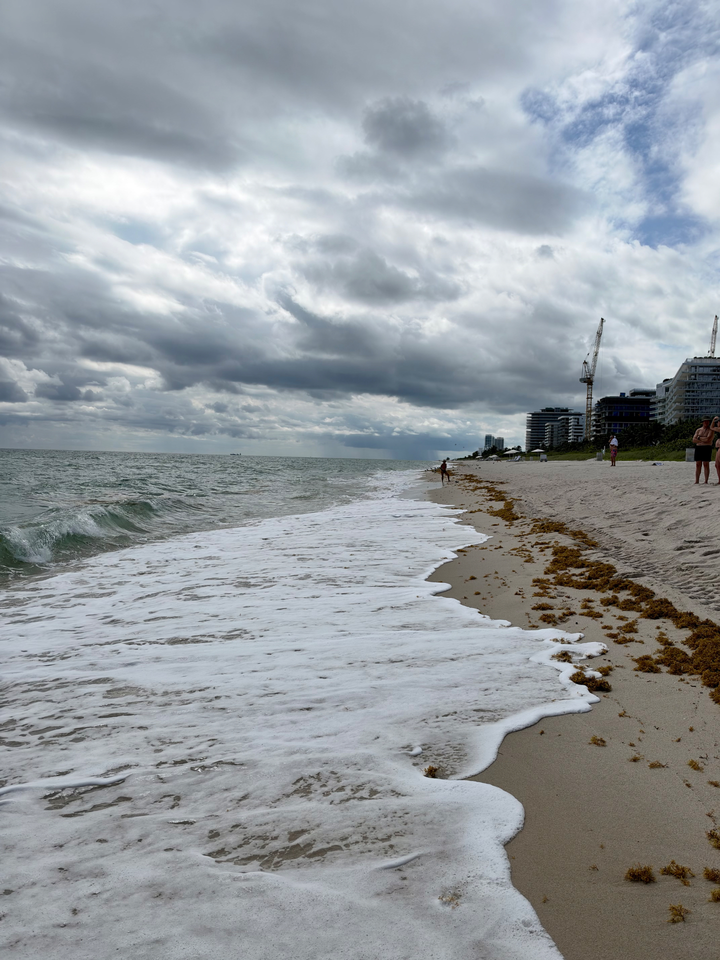 Miami Beach area shoreline from Surfside, looking south — October 14, 2026 · 11:00 AM